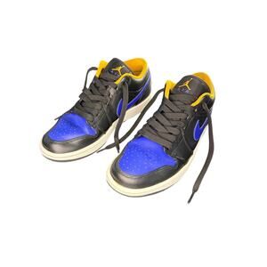 Nike Air Jordan 1 Low Lakers Black Dark Concord Taxi 553558-075 Size 9 Men